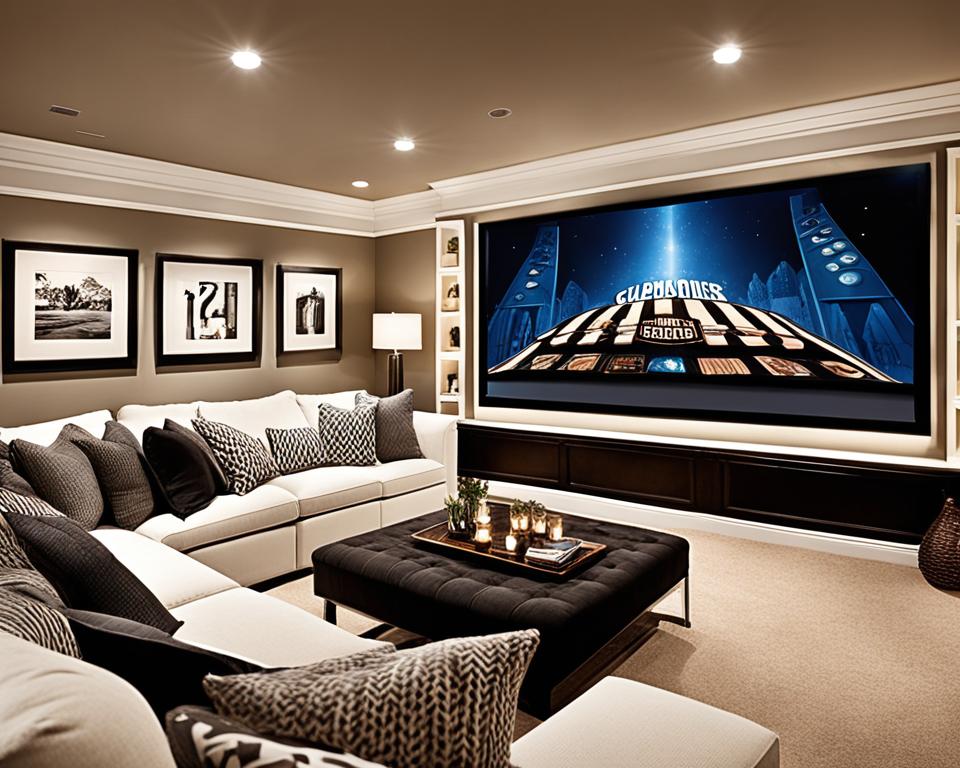 Cozy Home Theater Living Room Decor Ideas