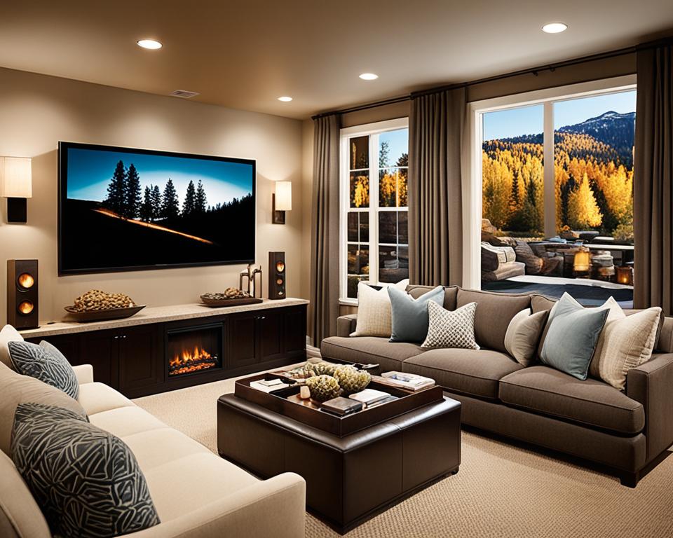 home theater living room decor ideas