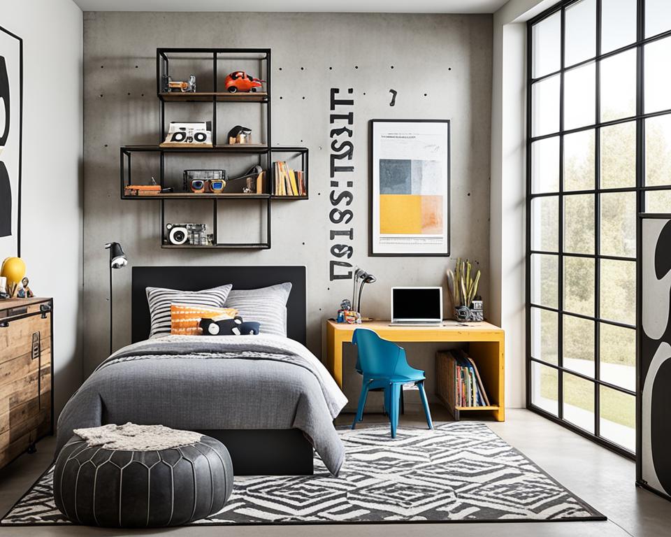 industrial edge kids room decor ideas