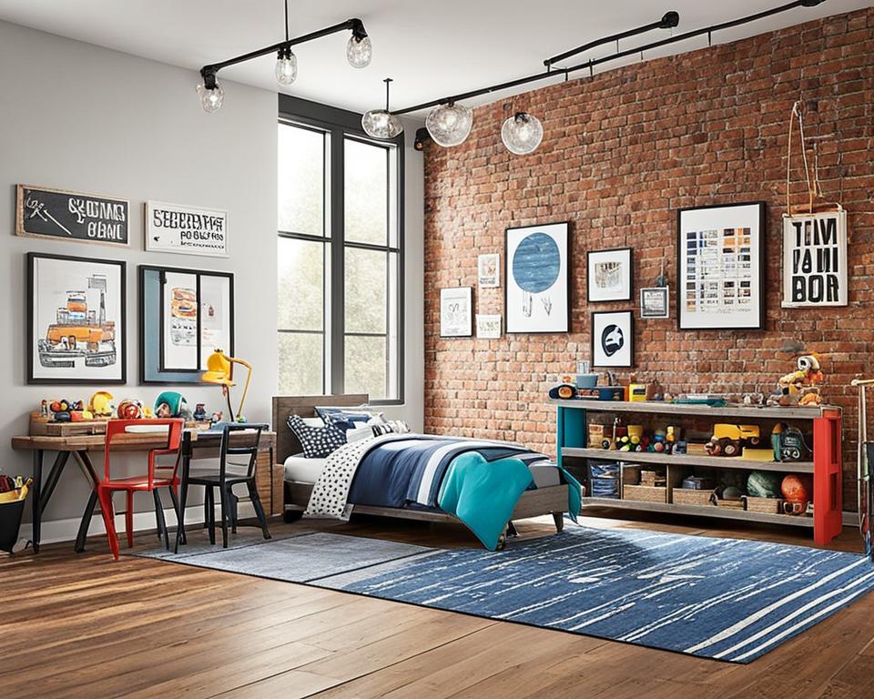 industrial edge kids room decor ideas