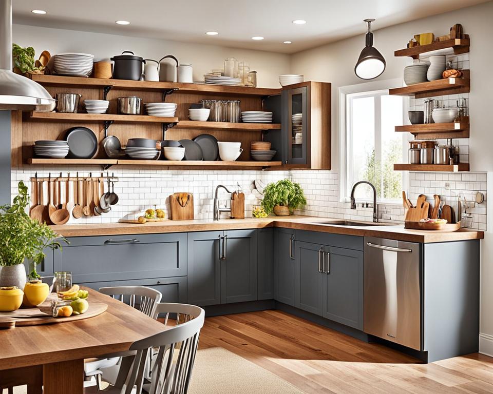 small kitchen organization