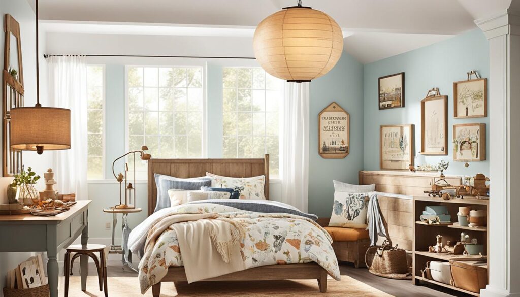 vintage-style lighting for kids' rooms