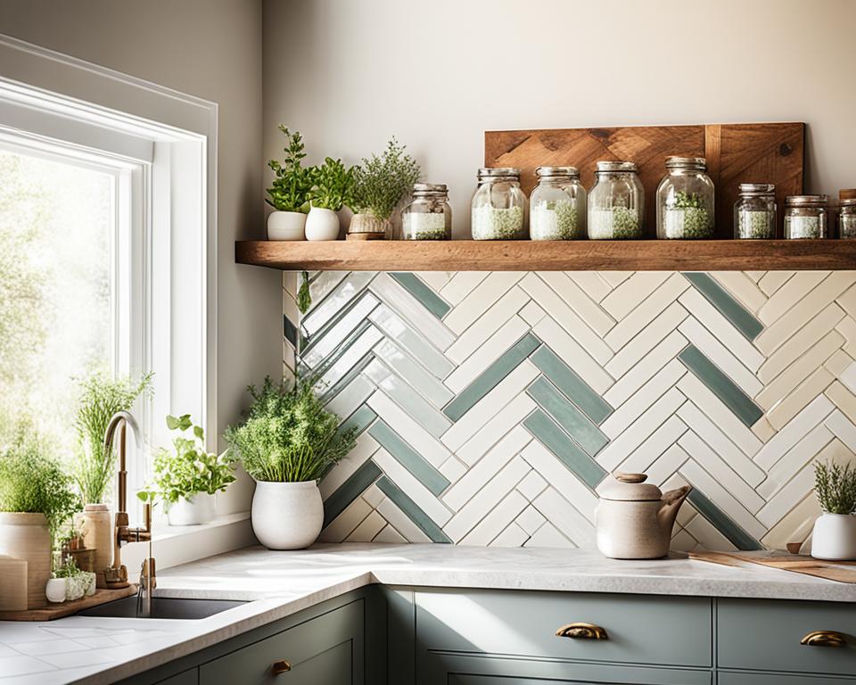 farmhouse kitchen tile backsplash