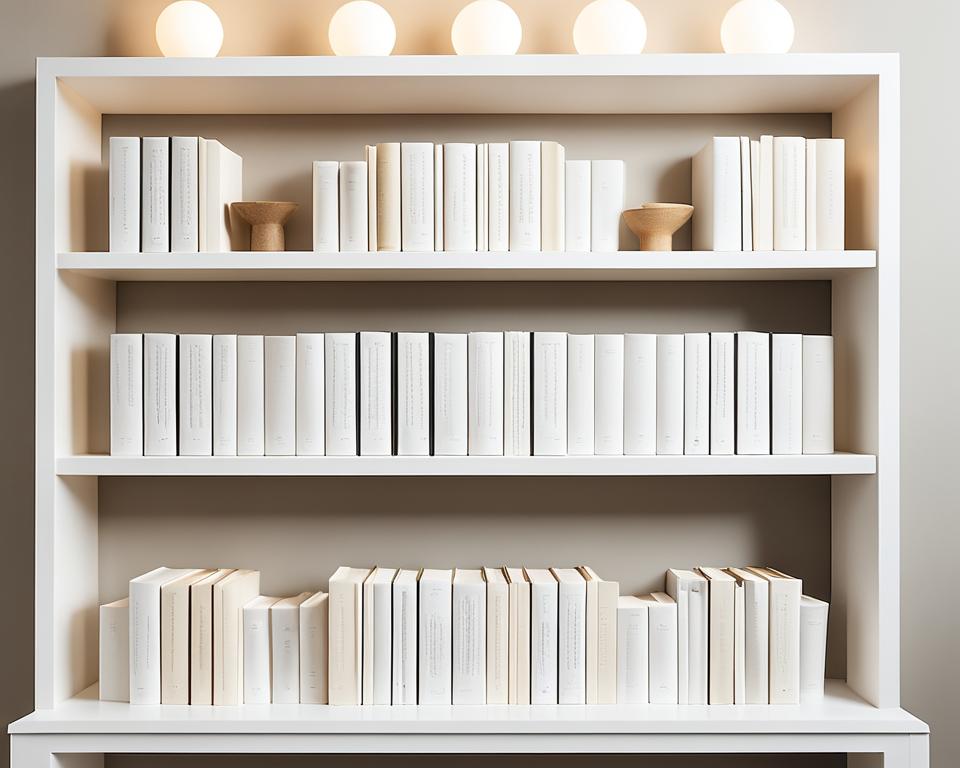 minimalist bookshelves