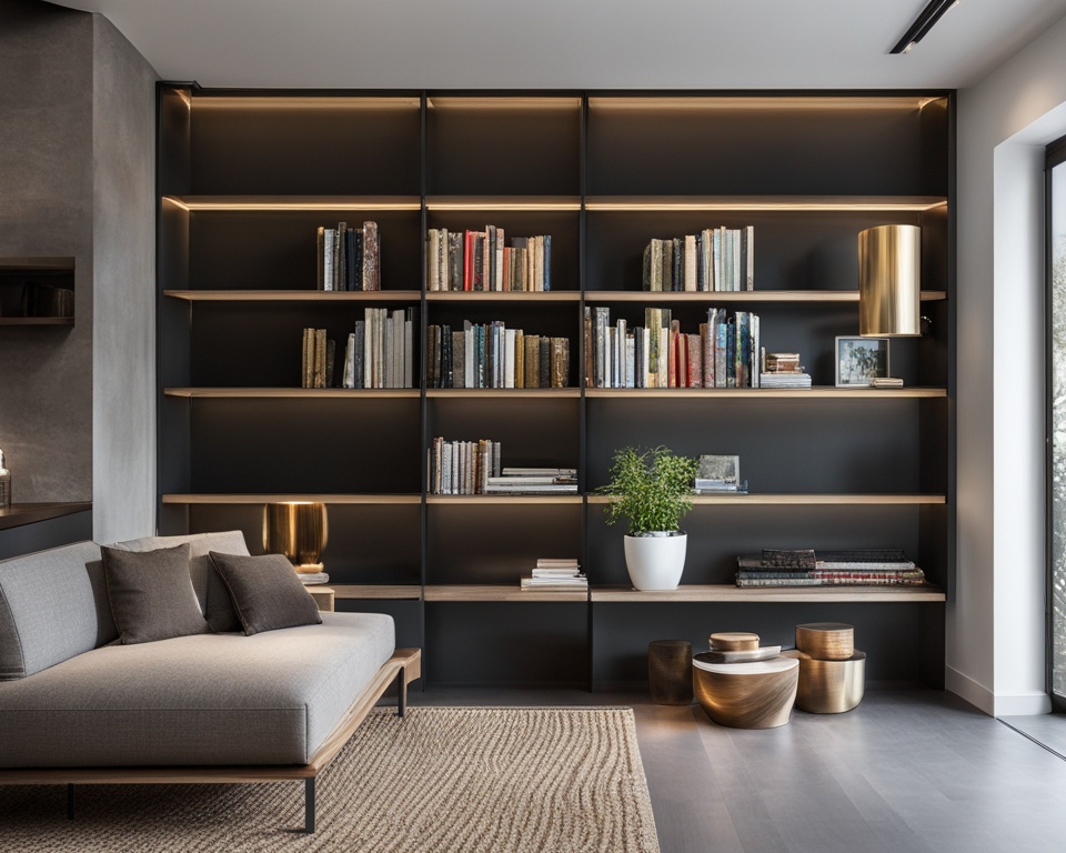 open shelving units for books