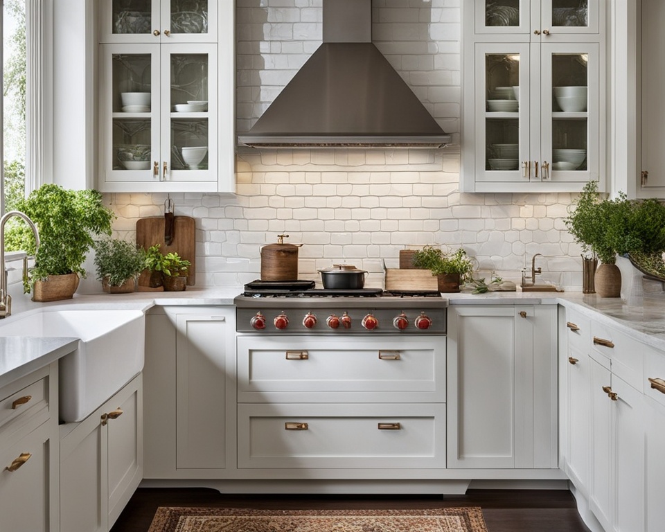 white kitchen tile