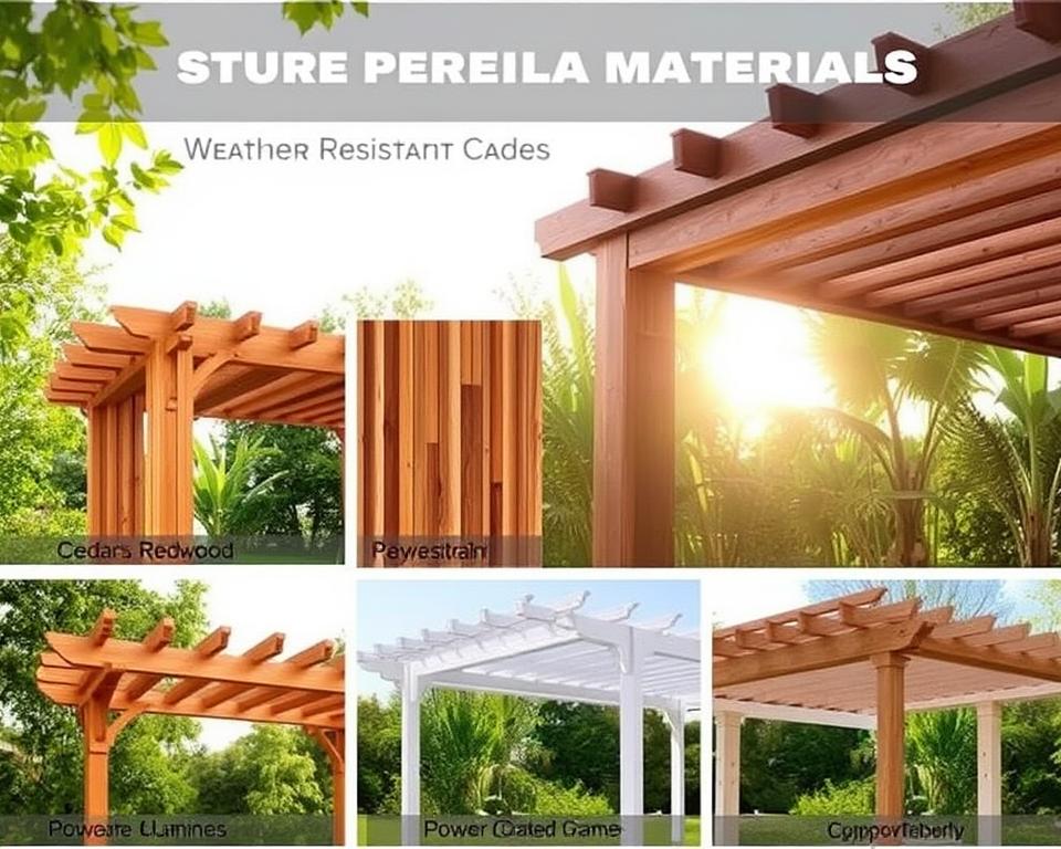 Durable pergola materials