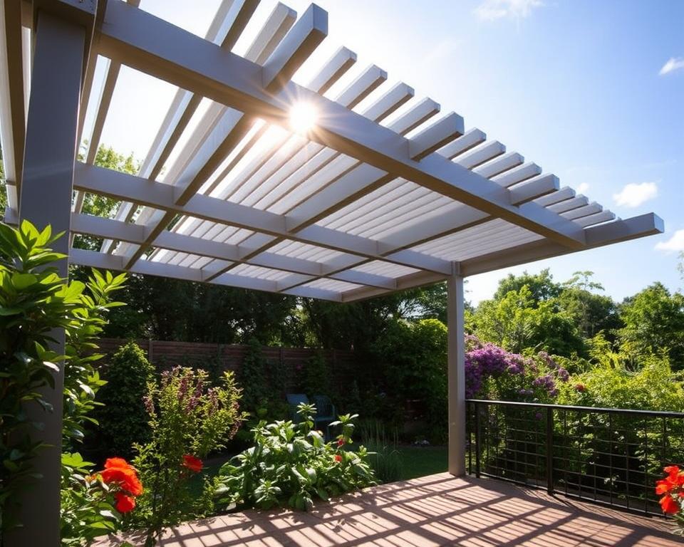 Louvered pergola with enhanced ventilation