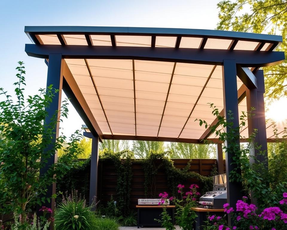 Pergola with roof