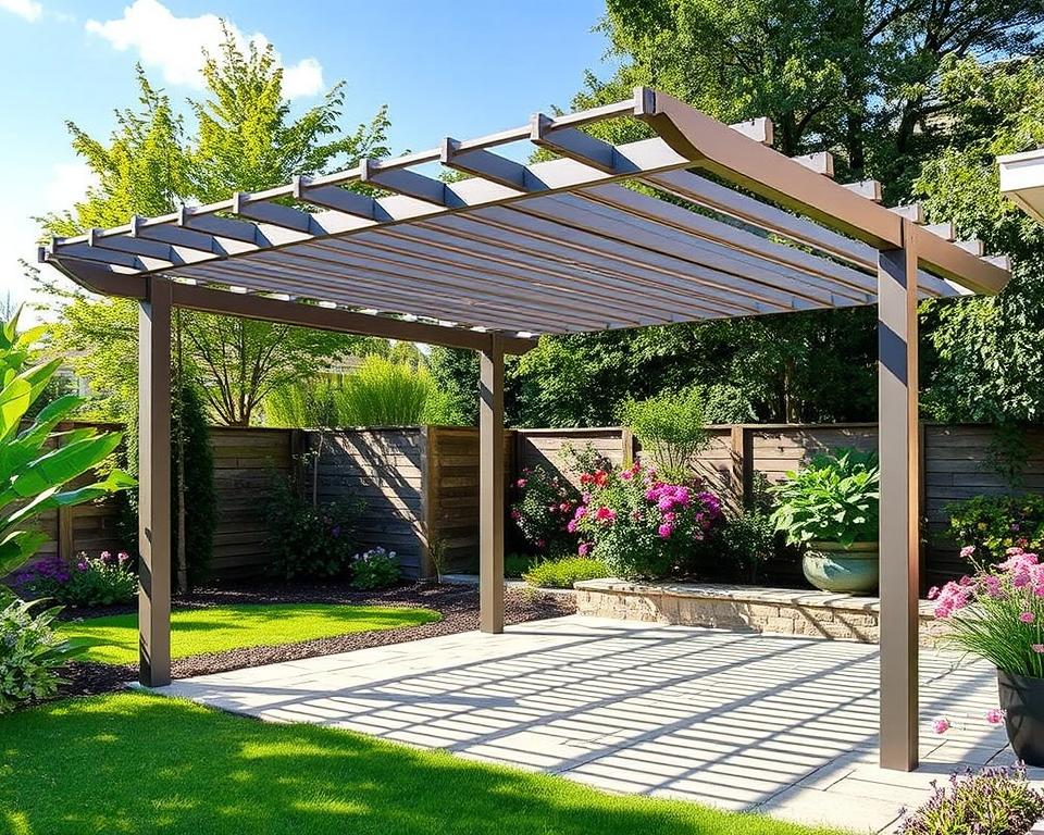 Weather-resistant aluminum pergola