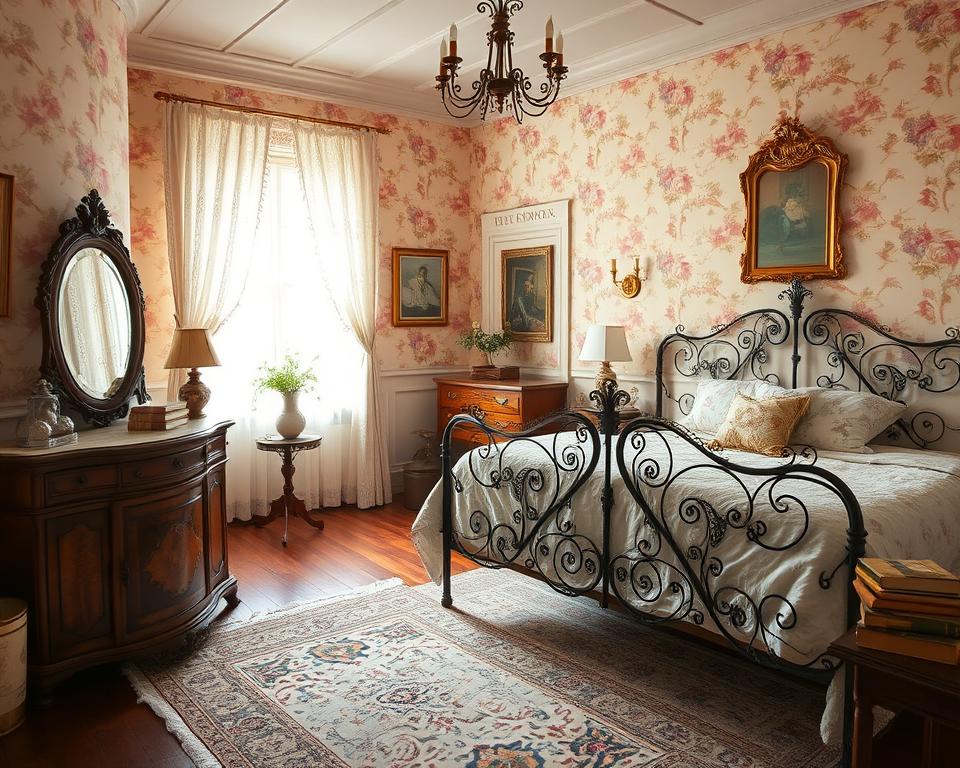 antique inspired bedroom