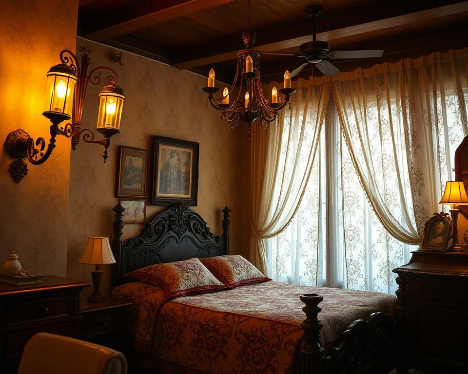 antique light fixtures bedroom