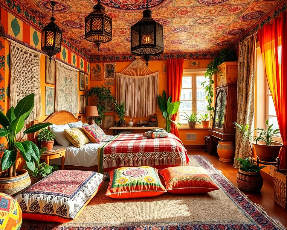 global influences bohemian bedroom