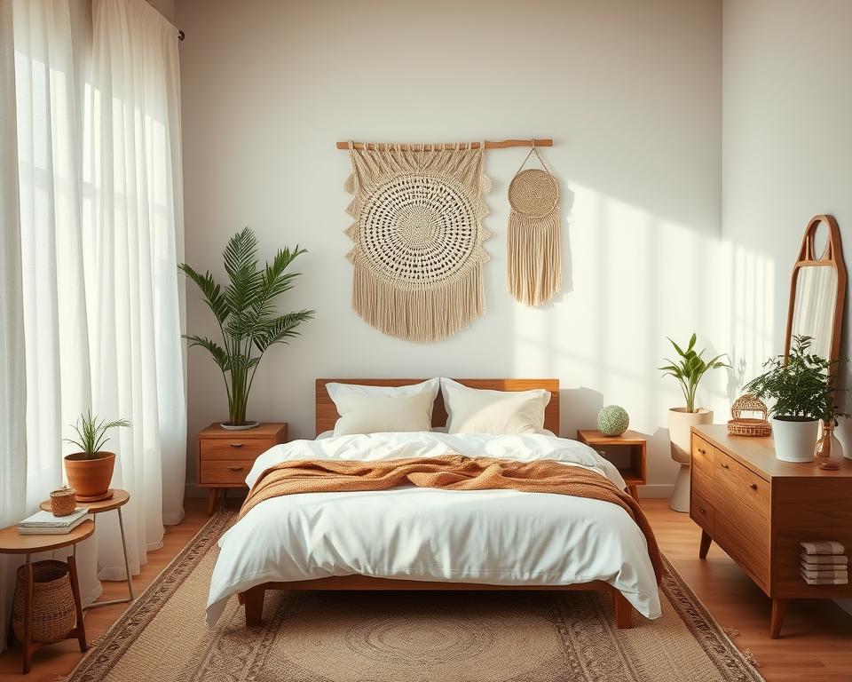 minimalist boho bedroom