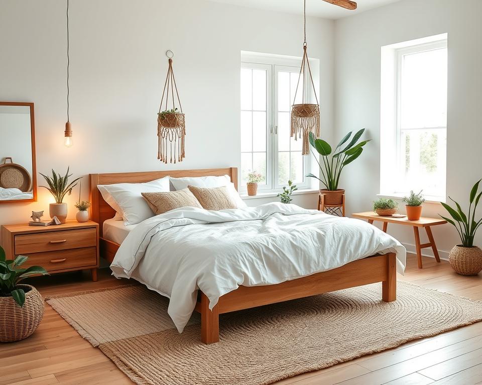 minimalist boho bedroom